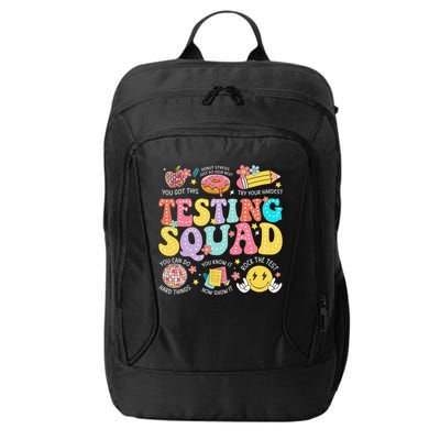 Funny Test Day Motivational Teacher Student Testing Squad City Backpack