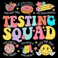 Funny Test Day Motivational Teacher Student Testing Squad Impact Tech Backpack