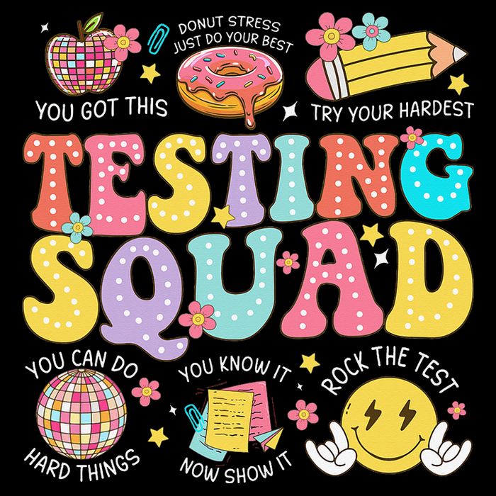 Funny Test Day Motivational Teacher Student Testing Squad Impact Tech Backpack