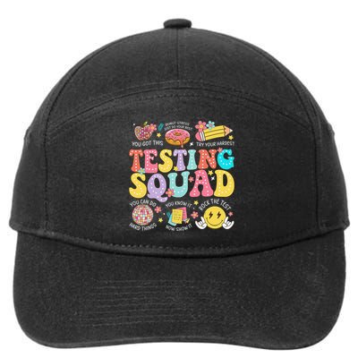 Funny Test Day Motivational Teacher Student Testing Squad 7-Panel Snapback Hat