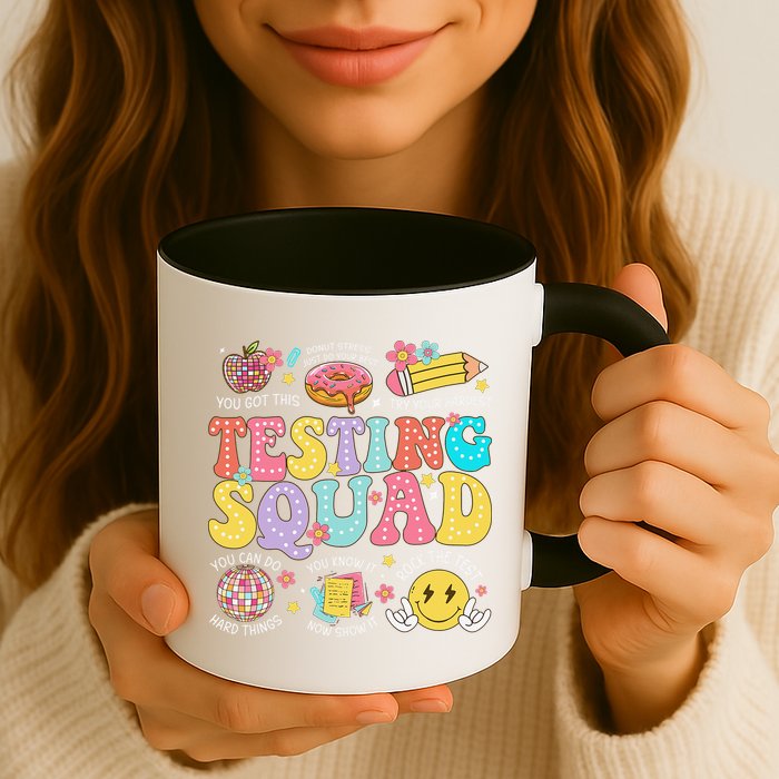Funny Test Day Motivational Teacher Student Testing Squad Mug