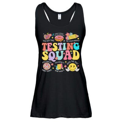 Funny Test Day Motivational Teacher Student Testing Squad Ladies Essential Flowy Tank