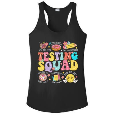 Funny Test Day Motivational Teacher Student Testing Squad Ladies PosiCharge Competitor Racerback Tank