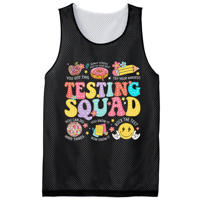 Funny Test Day Motivational Teacher Student Testing Squad Mesh Reversible Basketball Jersey Tank
