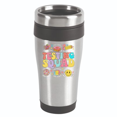 Funny Test Day Motivational Teacher Student Testing Squad 16oz Travel Tumbler