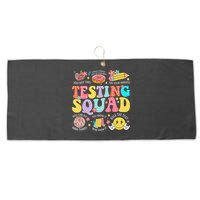 Funny Test Day Motivational Teacher Student Testing Squad Large Microfiber Waffle Golf Towel