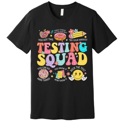 Funny Test Day Motivational Teacher Student Testing Squad Premium T-Shirt