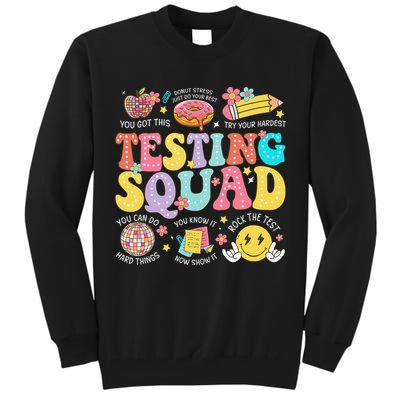 Funny Test Day Motivational Teacher Student Testing Squad Tall Sweatshirt