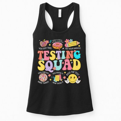 Funny Test Day Motivational Teacher Student Testing Squad Womens Tank Top