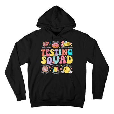 Funny Test Day Motivational Teacher Student Testing Squad Tall Hoodie
