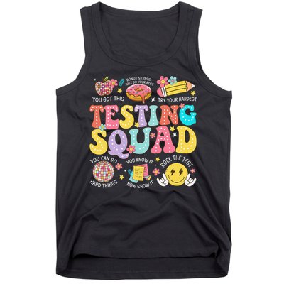 Funny Test Day Motivational Teacher Student Testing Squad Tank Top