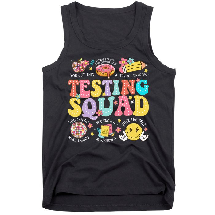Funny Test Day Motivational Teacher Student Testing Squad Tank Top
