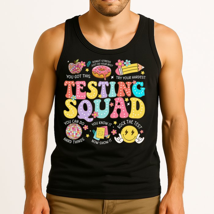 Funny Test Day Motivational Teacher Student Testing Squad Tank Top