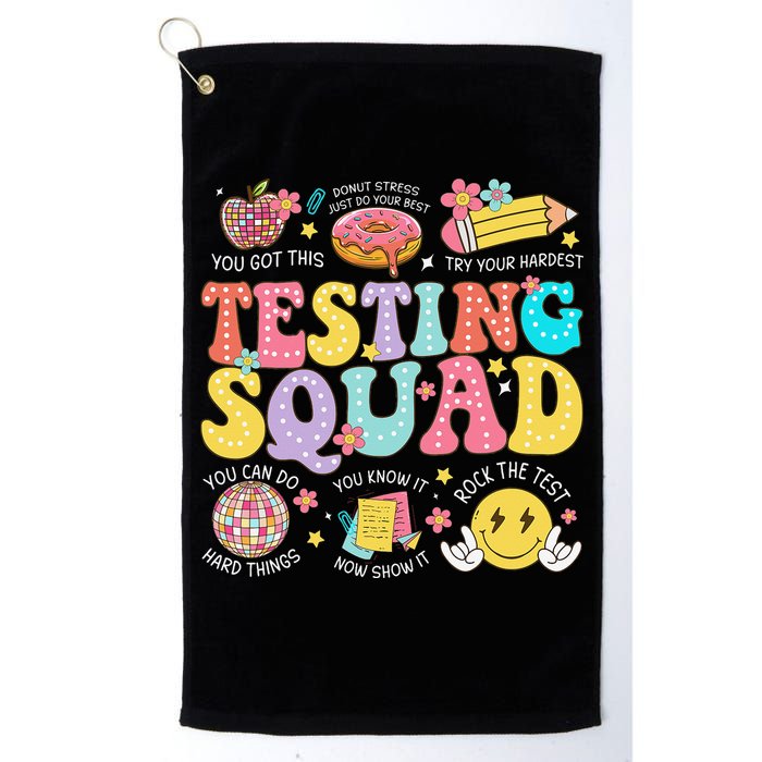 Funny Test Day Motivational Teacher Student Testing Squad Golf Towel