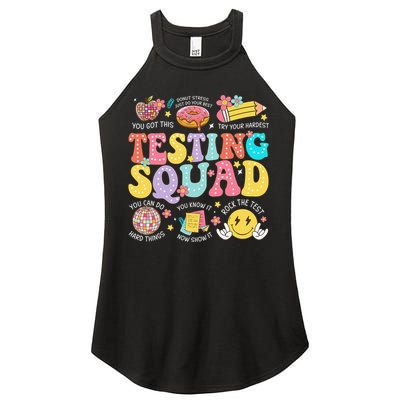 Funny Test Day Motivational Teacher Student Testing Squad Women's Perfect Tri Rocker Tank