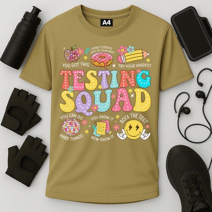 Funny Test Day Motivational Teacher Student Testing Squad Performance Shirt