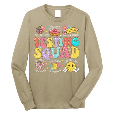 Funny Test Day Motivational Teacher Student Testing Squad Long Sleeve Shirt