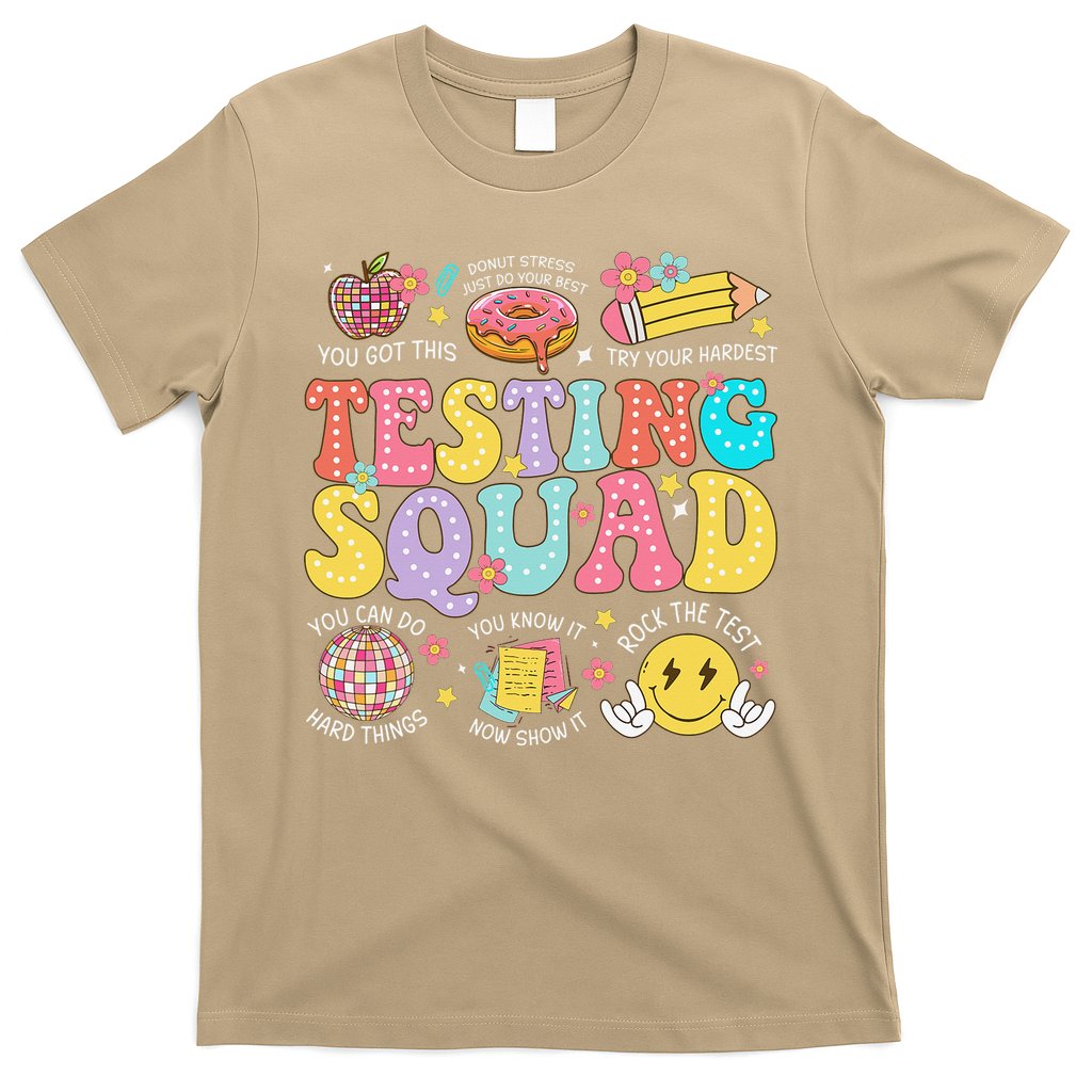 Funny Test Day Motivational Teacher Student Testing Squad T-Shirt