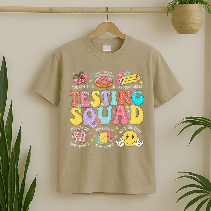 Funny Test Day Motivational Teacher Student Testing Squad T-Shirt