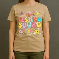 Funny Test Day Motivational Teacher Student Testing Squad T-Shirt