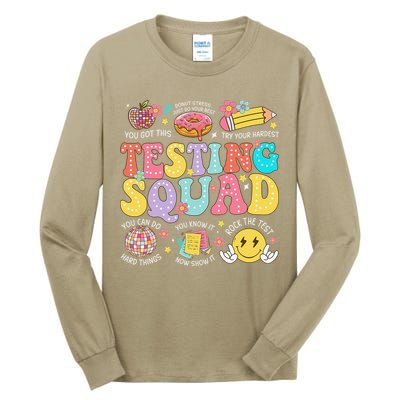 Funny Test Day Motivational Teacher Student Testing Squad Tall Long Sleeve T-Shirt