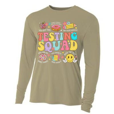 Funny Test Day Motivational Teacher Student Testing Squad Cooling Performance Long Sleeve Crew