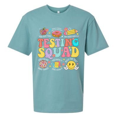 Funny Test Day Motivational Teacher Student Testing Squad Sueded Cloud Jersey T-Shirt