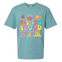 Funny Test Day Motivational Teacher Student Testing Squad Sueded Cloud Jersey T-Shirt