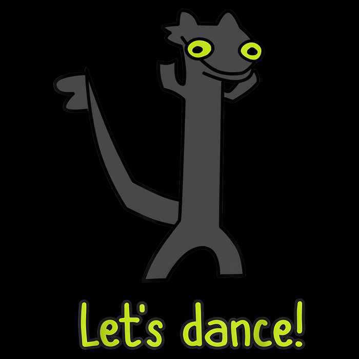 Funny Toothless Dance Meme LetS Dance Drawstring Bag