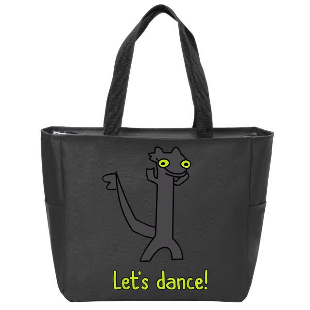 Funny Toothless Dance Meme LetS Dance Zip Tote Bag