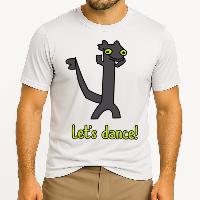 Funny Toothless Dance Meme LetS Dance Cooling Performance Crew T-Shirt