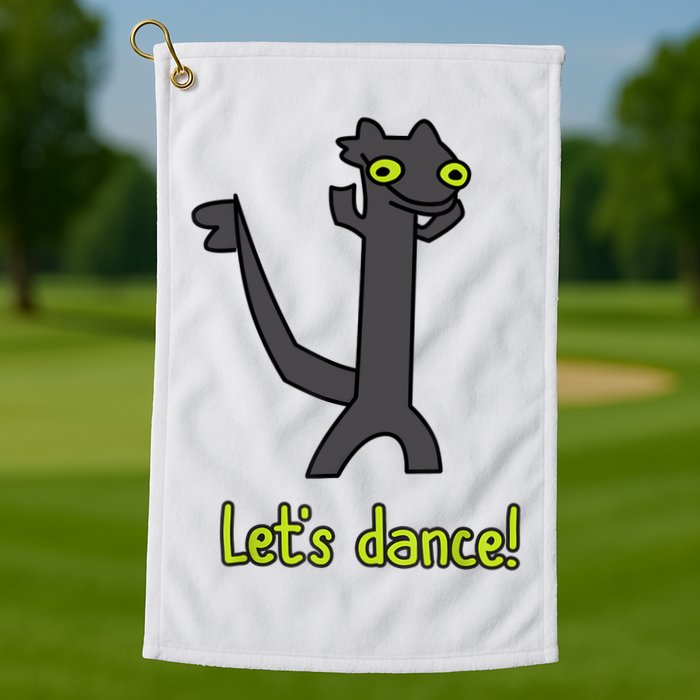 Funny Toothless Dance Meme LetS Dance Golf Towel