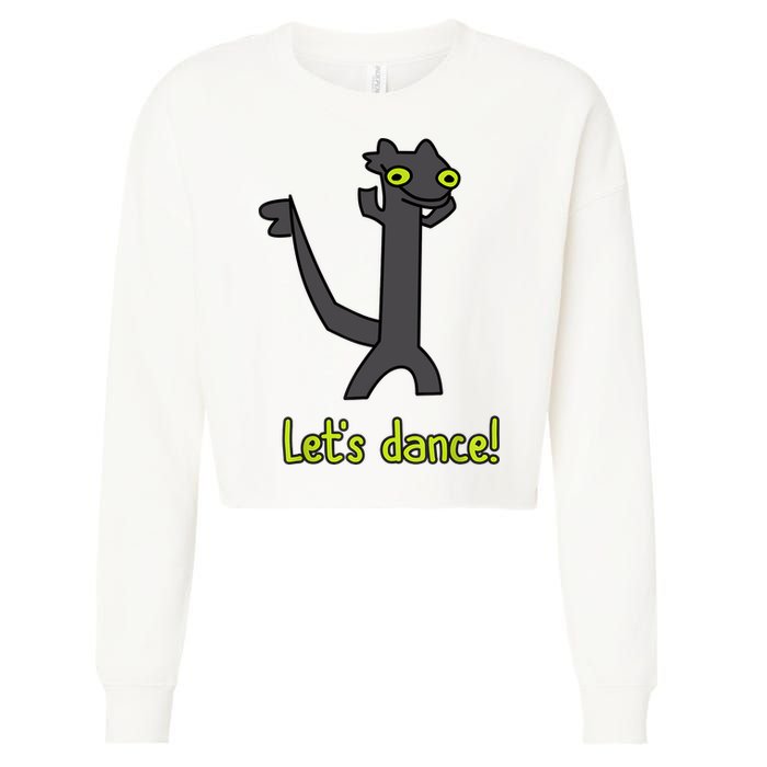 Funny Toothless Dance Meme LetS Dance Cropped Pullover Crew