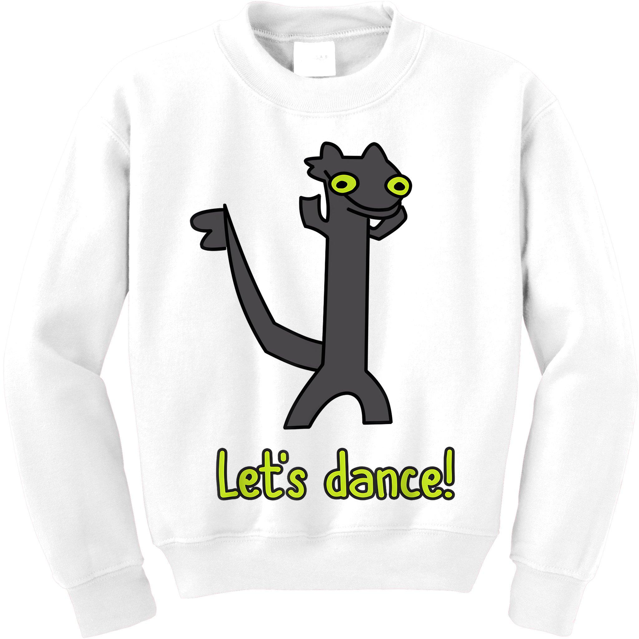 Funny Toothless Dance Meme LetS Dance Kids Sweatshirt