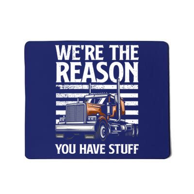 Funny Trucker Design For Women Semi Truck Driver Lover Mousepad