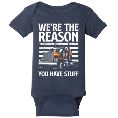 Funny Trucker Design For Women Semi Truck Driver Lover Baby Bodysuit