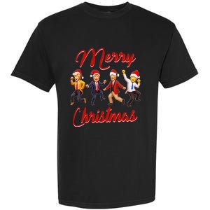 Funny Trump Dance Santa Claus Christmas Xmas Pajamas Holiday Garment-Dyed Heavyweight T-Shirt