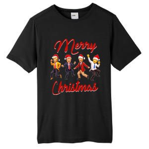 Funny Trump Dance Santa Claus Christmas Xmas Pajamas Holiday Tall Fusion ChromaSoft Performance T-Shirt