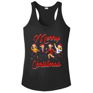 Funny Trump Dance Santa Claus Christmas Xmas Pajamas Holiday Ladies PosiCharge Competitor Racerback Tank