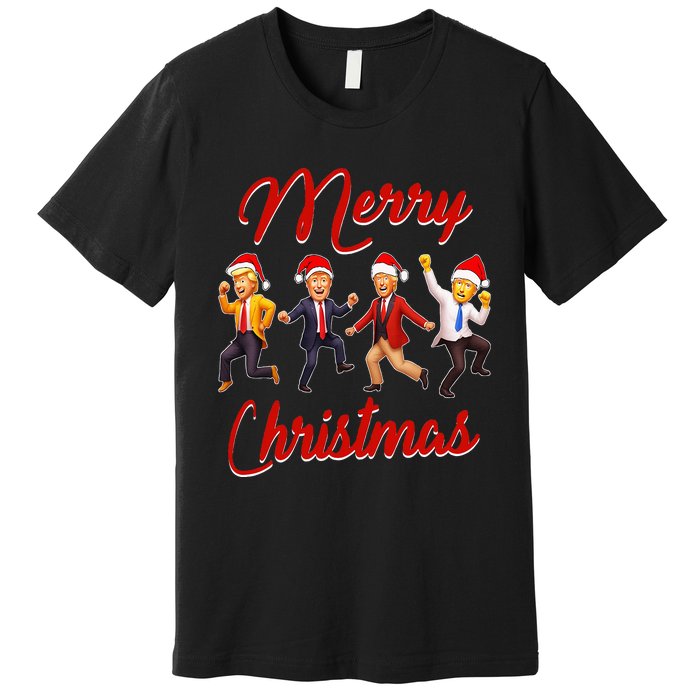 Funny Trump Dance Santa Claus Christmas Xmas Pajamas Holiday Premium T-Shirt