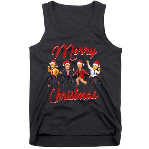 Funny Trump Dance Santa Claus Christmas Xmas Pajamas Holiday Tank Top