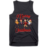 Funny Trump Dance Santa Claus Christmas Xmas Pajamas Holiday Tank Top