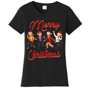 Funny Trump Dance Santa Claus Christmas Xmas Pajamas Holiday Women's T-Shirt