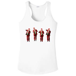 Funny Trump Dance Santa Claus Christmas Light Xmas Holiday Long Sleeve Ladies PosiCharge Competitor Racerback Tank