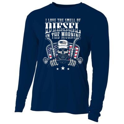 Funny Truck Driver Gift For I Love The Smell Of Diesel Cooling Performance Long Sleeve Crew