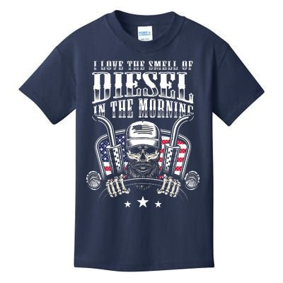 Funny Truck Driver Gift For I Love The Smell Of Diesel Kids T-Shirt