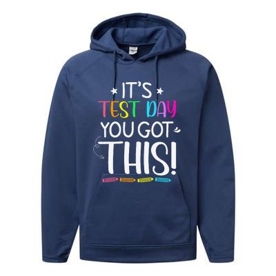 Funny Testing Day ItS Test Day You Got This Teacher Student Performance Fleece Hoodie