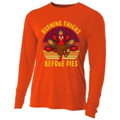 Funny Thanksgiving Day 5k 10k Trot Run Runner Costume  Cooling Performance Long Sleeve Crew