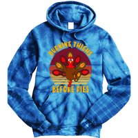 Funny Thanksgiving Day 5k 10k Trot Run Runner Costume  Tie Dye Hoodie