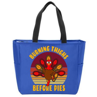 Funny Thanksgiving Day 5k 10k Trot Run Runner Costume  Zip Tote Bag